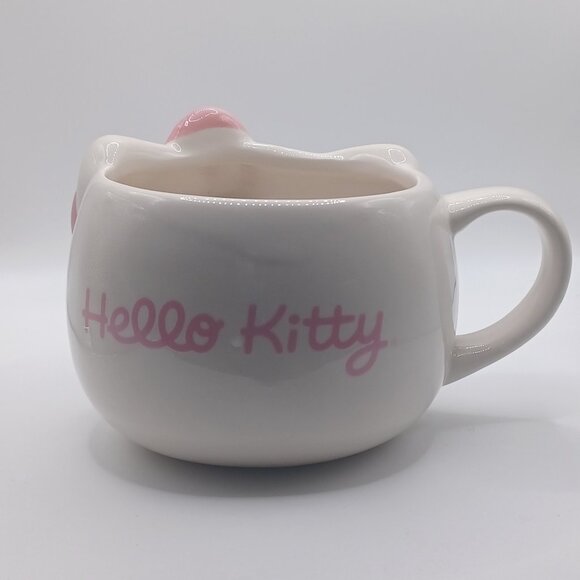 Hello Kitty 3D Sculpted Mug Pink Bow 20oz - Picture 2 of 3